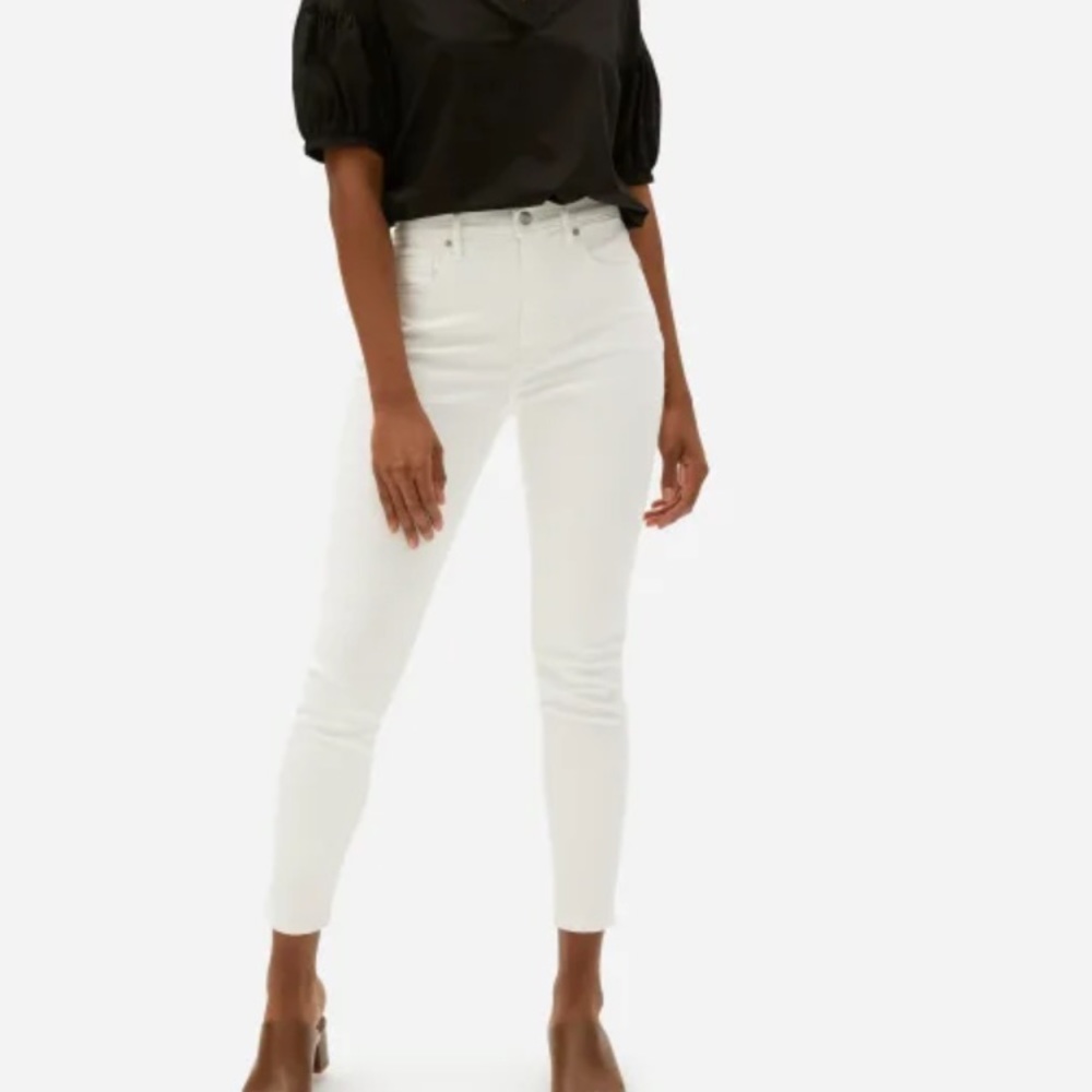 Everlane White The High Rise Skinny Jeans